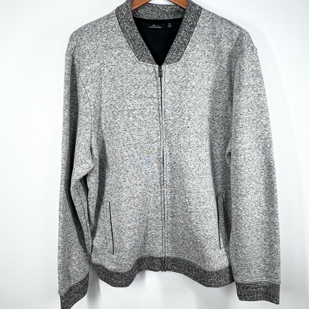 Marc Anthony Slim Fit Zipper Front Bomber Sweater Sweatshirt XL EUC